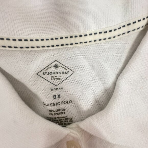NEW!‎ St Johns Bay Womens Classic Polo Shirt Plus 3X Cotton Blend $27 Collared - Picture 3 of 9